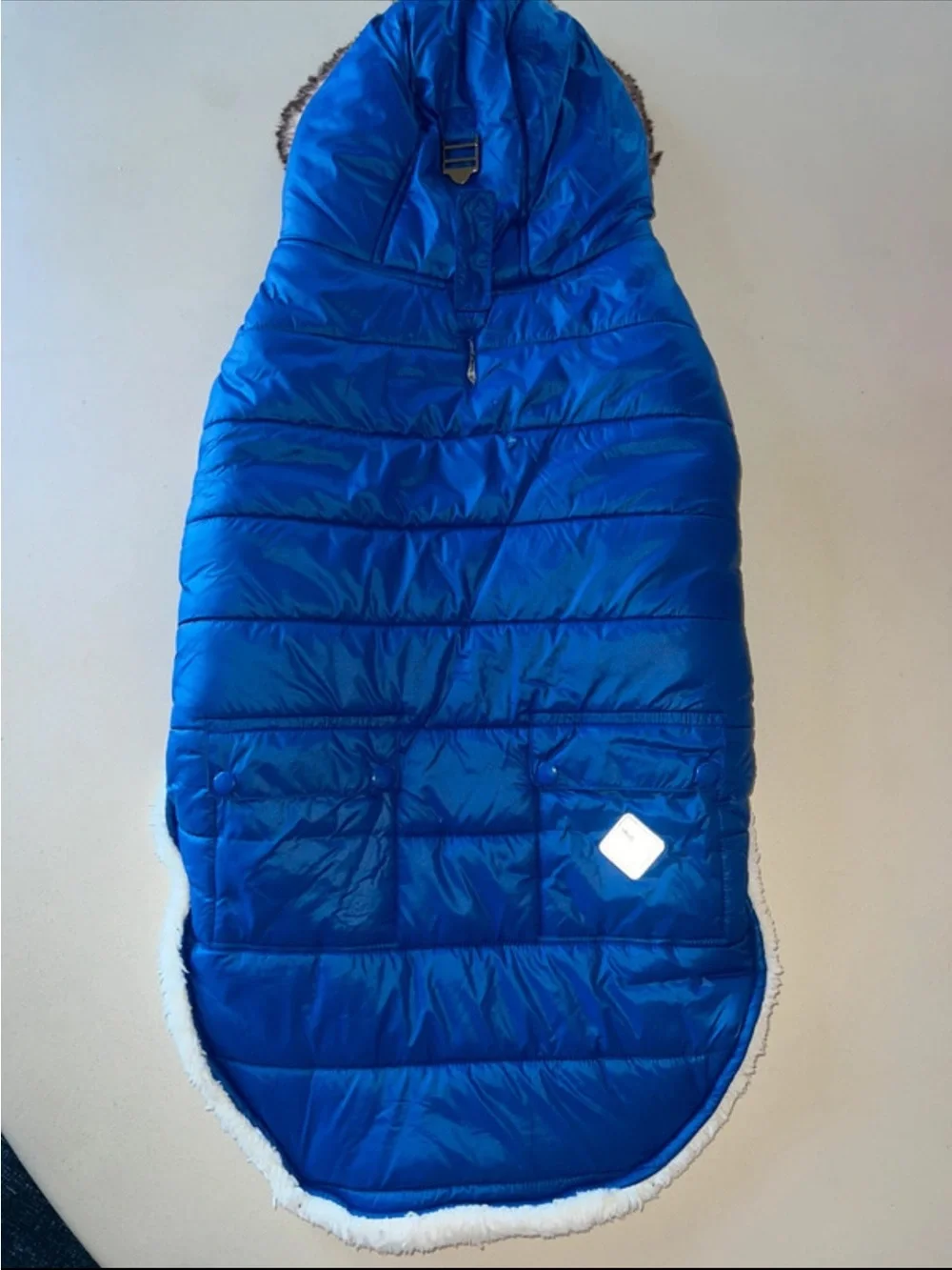 äd Worthy Dog Puffer Jacket - Blue, Warm & Lightweight XL